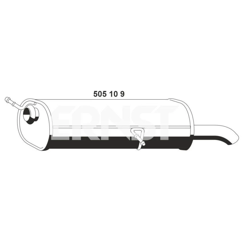 Image of ERNST 505109 Rear silencer End Silencer (3437)
