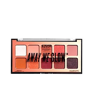 image of AWAY WE GLOW shadow palette #lovebeam 10x1