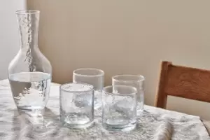 Image of Nkuku Yala Hammered Tumbler Set Of 4 Glassware Clear