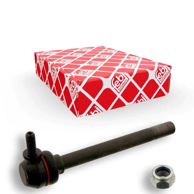 Image of FEBI BILSTEIN 32059 Anti-roll bar link OE Turbo NEW, Front Axle Right, with lock nut Steel Link Stabiliser (3229)