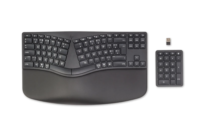 Image of HP 960 Ergonomic Wireless keyboard Home RF Wireless + Bluetooth AZERTY