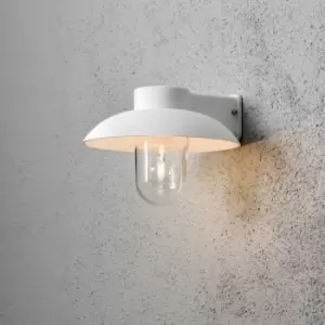 Image of Mani Outdoor Classic Dome Wall Light Matt White Max Watt 1x 60, E27, IP44