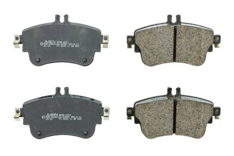 Image of AISIN BPMB-1019 Brake pad set Premium ADVICS by AISIN prepared for wear warning indicator Brake Pad Set,disc brake (402)