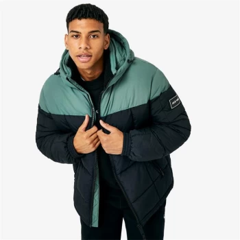 Image of Jack Wills Eco Colour Block Puffer Jacket - Black