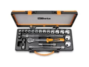 image of Beta Tools 920AS/C17X 22pc 1/2" Sq Dr Bi-Hex AF Socket & Accessory Set 009200942