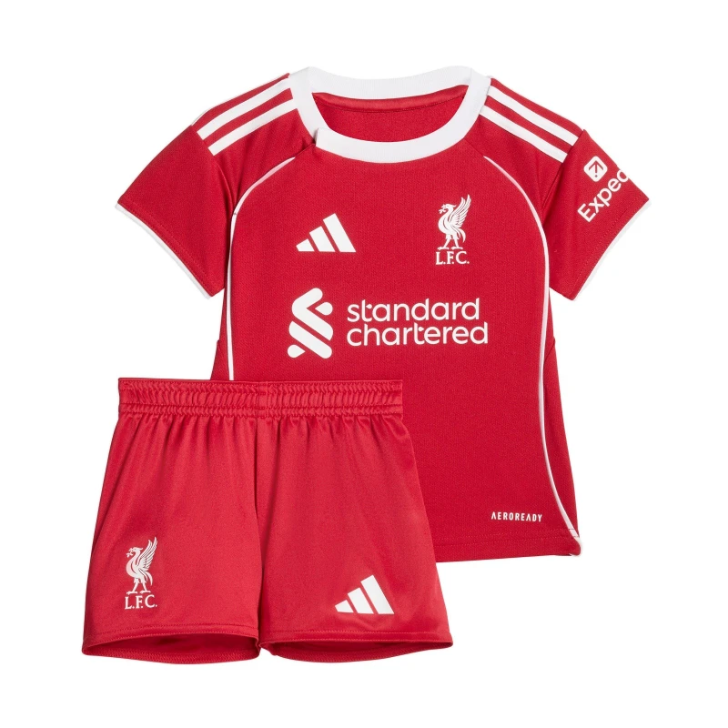 Image of adidas Liverpool Home Babykit 2025 2026 Domestic Replica Minikits 3-6 Months Red 37872708060