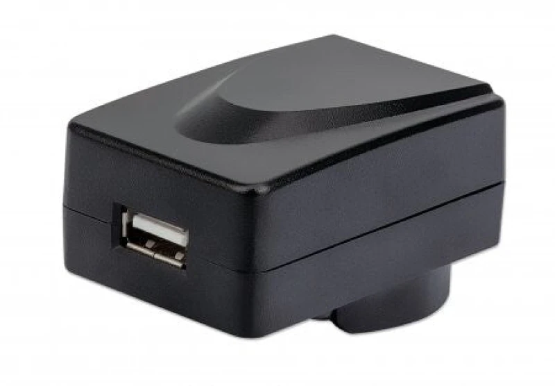 Image of Manhattan Manhattan Mains USB-A Mobile Device Charger with UK/EU/USA adaptors, Smartphone Charger, Mains Adaptor interchangeable, Three Year Warranty,