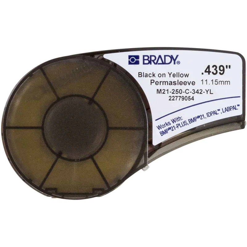 Image of Brady M21-250-C-342-YL printer label Yellow Non-adhesive printer label
