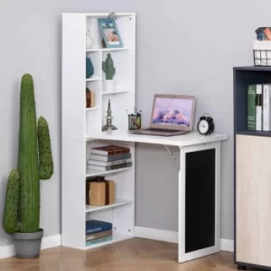 Image of Coven Folding Wall Desk with Blackboard, white