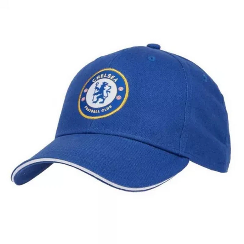 Image of Chelsea FC Mens Crest Baseball Cap in Blue Blue Male One Size