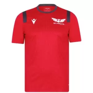 Image of Macron Scarlets Training Top Mens - Red