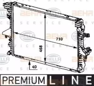 Image of x1 Behr Heat Exchanger 8MK376719-161 Genuine replacement part for Car Made in CZ