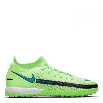 image of Nike Phantom GT Academy DF Astro Turf Trainers - Lime/AquaMarine