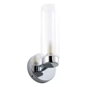 Spa Sparti Tubular Wall Light Clear Glass and Chrome