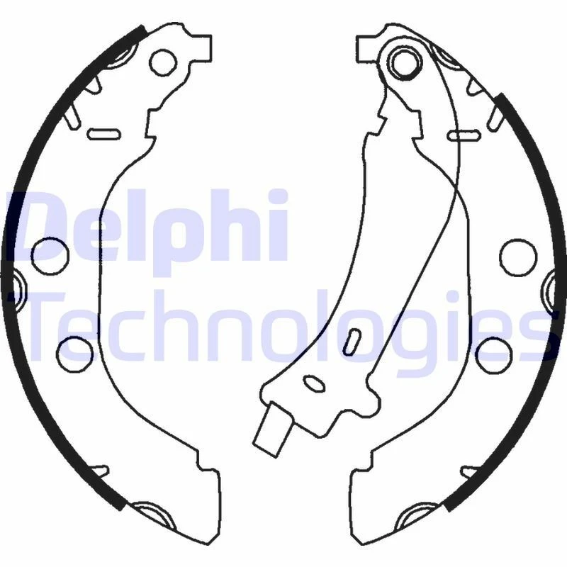 Image of DELPHI Brake Shoe Set DELPHI LS1723