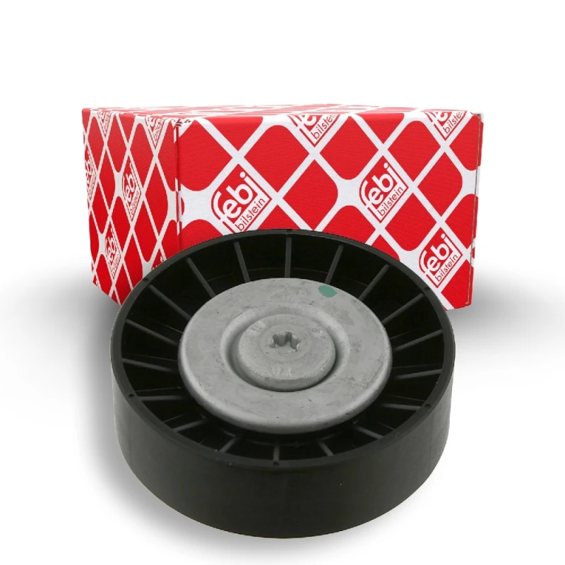 Image of FEBI BILSTEIN 19485 Idler Pulley with screw Plastic Deflection/Guide Pulley,v-ribbed belt (312)