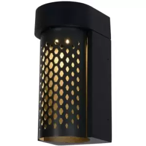 image of Lucide Kiran Modern Wall light Outdoor - LED - 1x10W 2700K - IP65 - Black