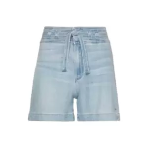 image of Tommy Hilfiger Dnm Flare Hw Short Rox Belt - Blue