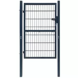 image of Vidaxl 2D Fence Gate (single) Anthracite Grey 106 X 190 cm