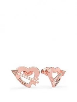 Image of Guess Heart And Arrow Stud Earrings