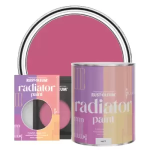 Image of Rust-Oleum Radiator Paint, Matt Finish - Raspberry Ripple - 750ml