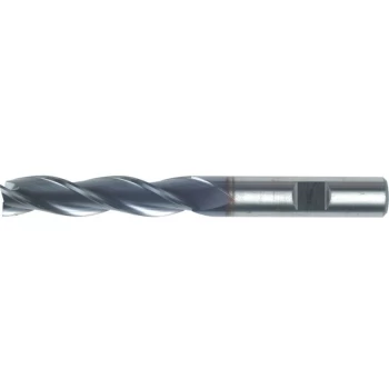 image of SwissTech 10.00MM HSS-Co 8% 3 Flute Weldon Shank Long Series Slot Drills - TiCN