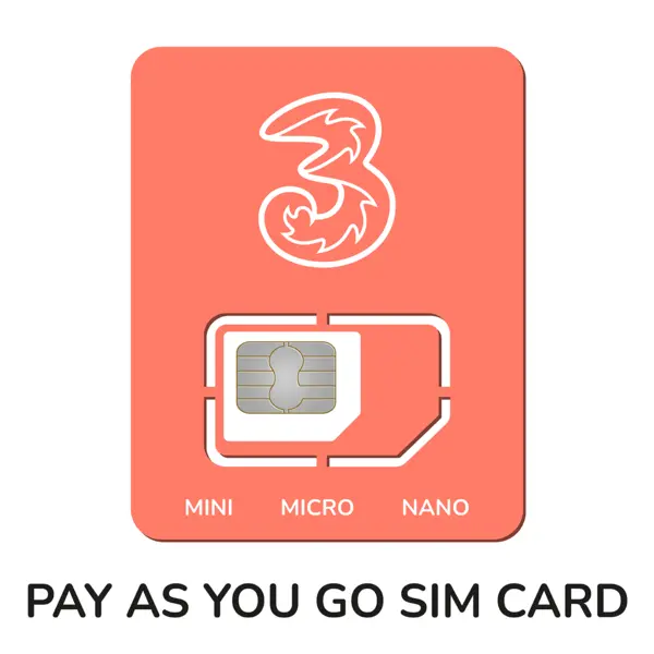 Image of Three Pay As You Go Sim Card Trio 35215