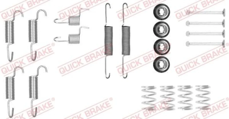 Image of QUICK BRAKE Brake shoe fitting kit QUICK BRAKE 105-0025
