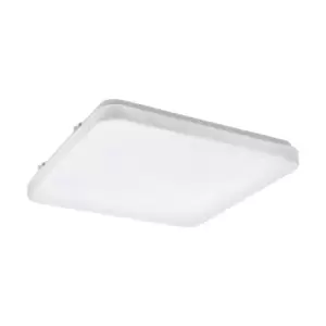 Image of Wall Flush Ceiling Light White Shade White Plastic Crystal Effect Bulb LED 11.5W