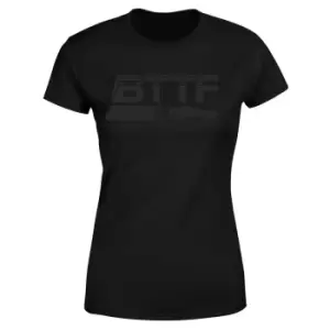 Image of Back To The Future Monochrome Womens T-Shirt - Black - L