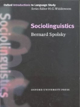 Image of Sociolinguistics by Bernard Spolsky Paperback