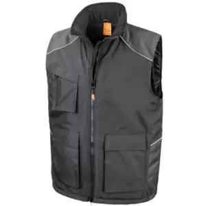Image of Result Unisex Work-Guard Vostex Bodywarmer / Gilet / Workwear (XL) (Black)