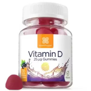 Image of Healthspan Vegan Vitamin D Blackcurrant Gummies 30 Gummies