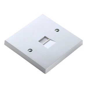 image of Power Pro 1 gang Flat White Telephone socket