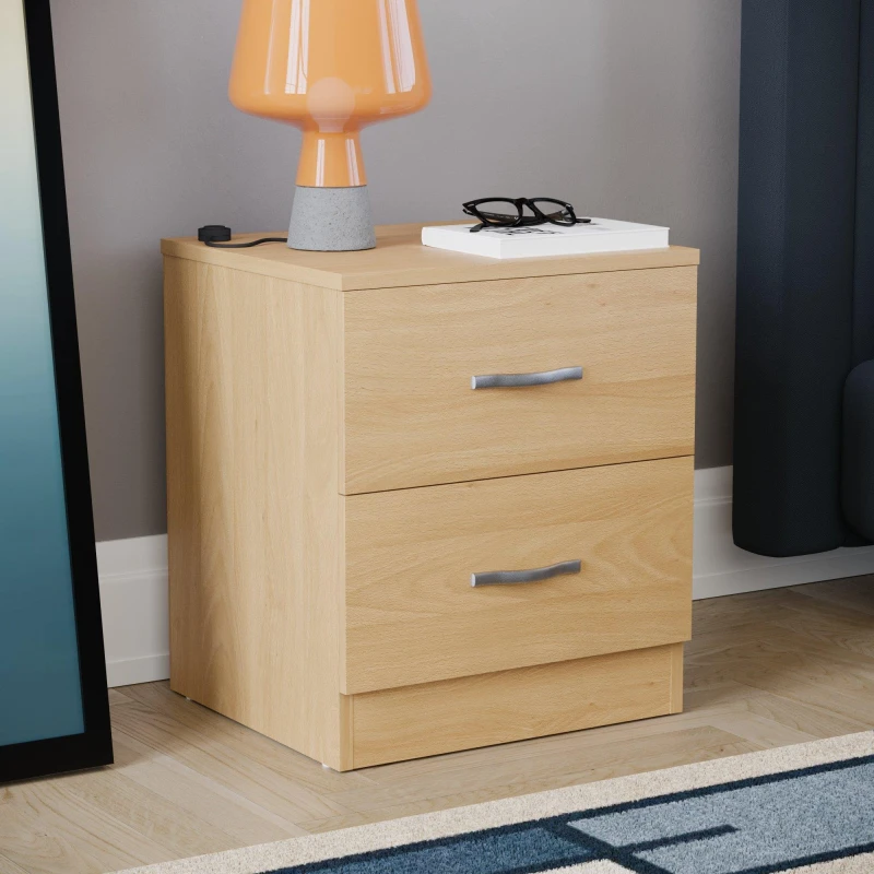 Image of Lassic Vida Designs Riano 2 Drawer Bedside Chest Pine unisex 2 Drawer