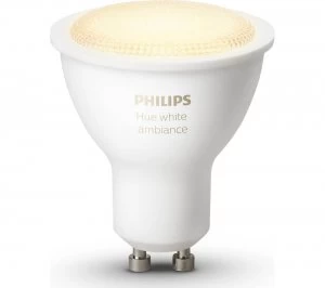 Image of Philips Hue White Ambiance Wireless Bulb GU10