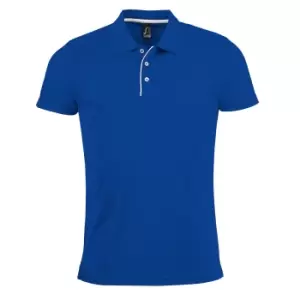 Image of SOLS Mens Performer Short Sleeve Pique Polo Shirt (M) (Royal Blue)