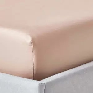 Image of Moonlight Beige Egyptian Cotton Deep Fitted Sheet 1000 Thread Count, Super King - Moonlight Beige - Moonlight Beige - Homescapes