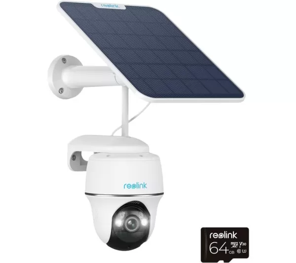 image of REOLINK Argus PT Ultra 4K Ultra HD WiFi Security Camera with Solar Panel - White