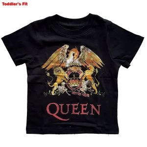 Image of Queen - Classic Crest Kids 12 Months T-Shirt - Black