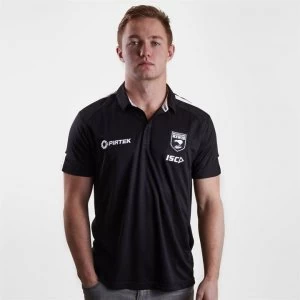 ISC New Zealand Kiwis Short Sleeve Polo Shirt Mens - Black/White