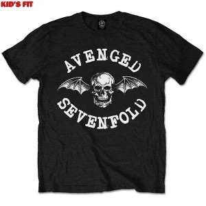 Image of Avenged Sevenfold - Classic Deathbat Kids 3 - 4 Years T-Shirt - Black