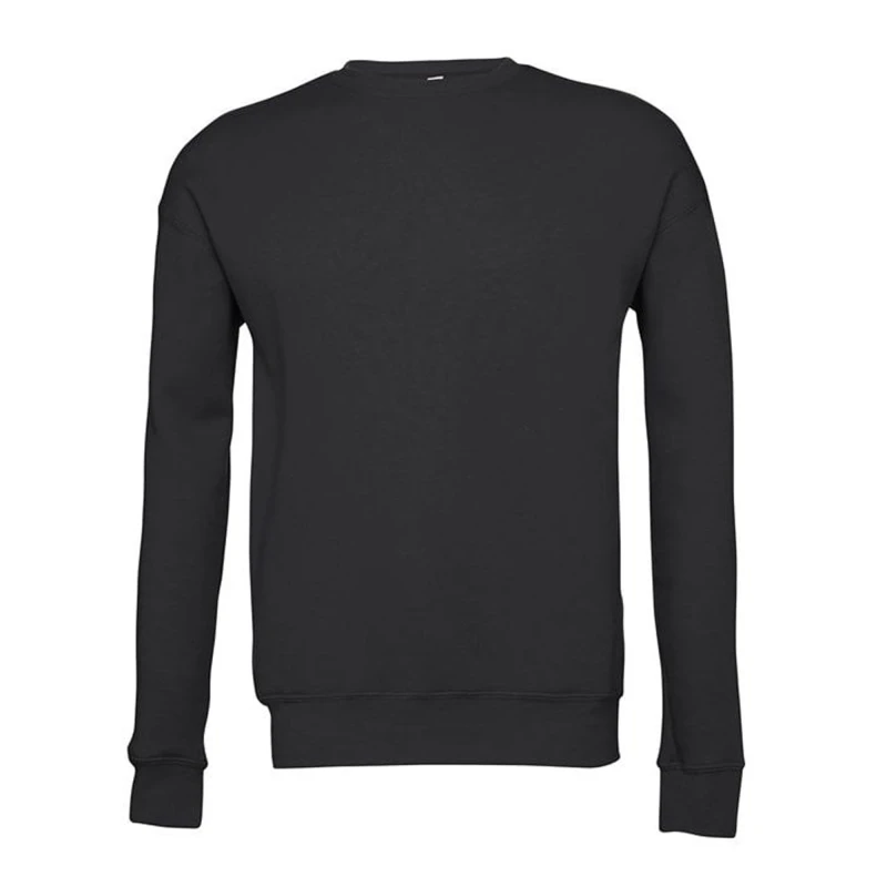 Image of Bella + Canvas Fleece Drop Shoulder Sweatshirt in Dark Grey Size: XS Dark Grey Unisex XS