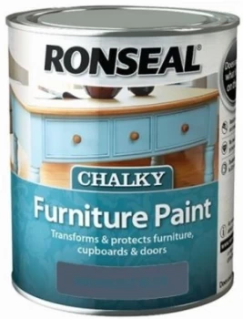 Image of Ronseal Chalky Paint 750ML - Midnight Blue