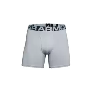 image of Under Armour Cotton 6" Boxerjock 3pk Mod Gray/Jet/Black - S