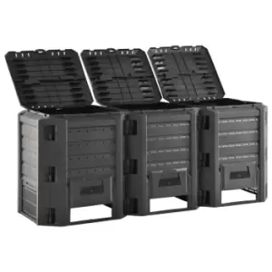 Image of VidaXL Garden Composter Black 1200 L