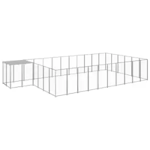 Image of Vidaxl Dog Kennel Silver 19.36 M Steel