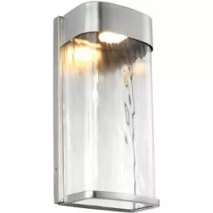 Image of Loops - Outdoor IP44 Wall Light Painted Brushed Steel LED 14W d00620