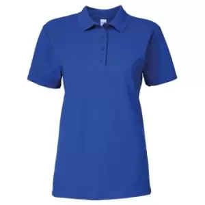 image of Gildan Softstyle Womens/Ladies Short Sleeve Double Pique Polo Shirt (2XL) (Royal)