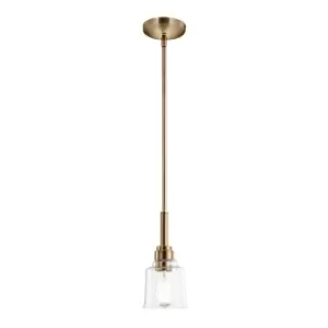 Image of Kichler Aivian Dome Pendant Ceiling Light Weathered Brass